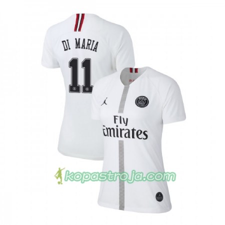 Billiga Fotbollströjor Paris Saint-Germain Di Maria 11 Jodan Vit Dam Tredje tröja 2018/19 Kortärmad